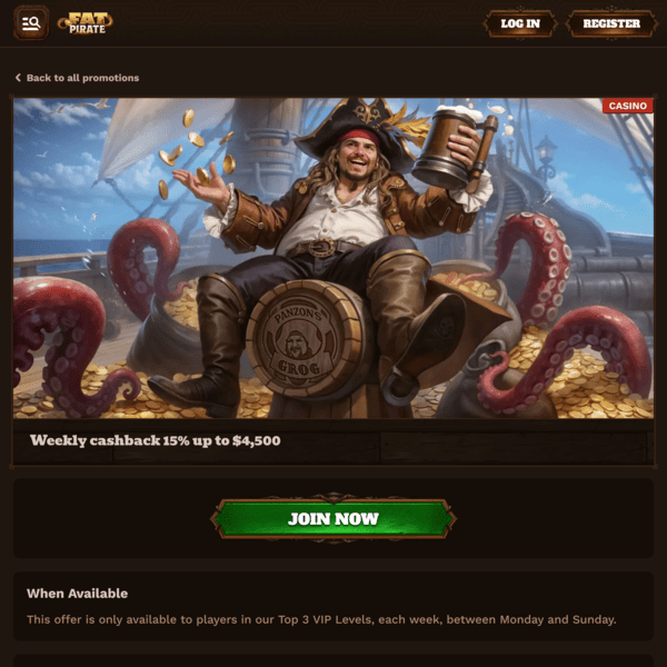 Fat Pirate Casino Daily Rewards Fat Pirate Casino Daily Rewards